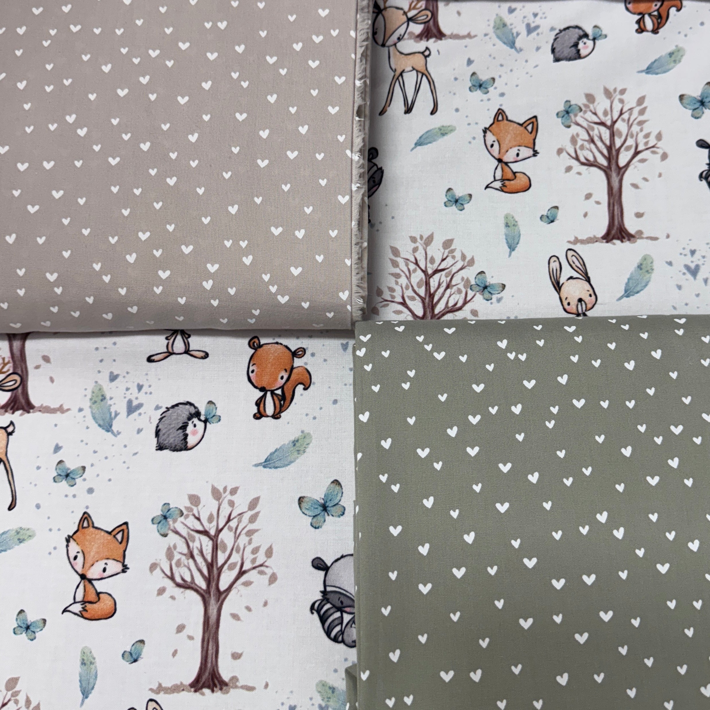 Krabbeldecke "Waldtiere mint“ Modell 2